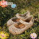 Melissa Summer Campana Cooperation Braided Hollow Buckle Bird's Nest Children's Shoes 32995 Bright Gold 24