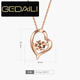 Tingbai 18K gold necklace women's color gold rose gold au750 love pendant 1 Valentine's Day gift for Chinese Valentine's Day