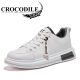 Crocodile shirt CROCODILE men's shoes Korean fashion trend white shoes classic simple comfortable casual shoes EYXONA98 white 42
