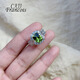 CAJJ Francois 2.0 carat peridot ring for women, natural colored gemstone, jewelry gemstone, 925 silver inlaid, size 13
