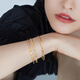 Luk Fu Jewelry Foot Gold Suquan New Gold Bracelet Women's Solid Close-Odd Bracelet Gift Priced F63TBGB0035 56mm-18.70g (including labor cost 1,047 yuan)