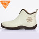 Very good rain boots, women's short rain boots, fashionable waterproof, non-slip, low-top water shoes, outdoor casual overshoes, rubber shoes JW228-1, beige 37