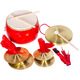 Drei Sätze und Halbleistungsprops komplette Satz von Bronzeinstrumenten, Gongs, Trommeln, Becken und Becken -Performance -Gongs und Percussion Instrumente Gong -Kombination 15 cm Kupfer -Zymbals