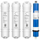 Kuangjun adapté au purificateur d'eau MIDEA M6 Élément de filtre MRC1586 1687B-50G 208B MRC1683B MRC1592A PP PP Coton Activé du carbone RO Élément de filtre à osmose inverse [M6_PP + C1 + C2 + 10 pouces Ro Blue Film + Small RIM]
