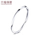 Lukfook Jewelry Platinum 950 Möbius Ring Platinum Bracelet Hollow Round Bracelet for Gift Price EFPTBB0001 58mm-10.85g (including labor cost 1118 yuan)