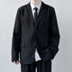 Xinghelai DK-Uniformen, ein Gelegenheitsanzug, Männeranzug, ein gutaussehender kleiner Anzug von Studenten, Herren- und Frauenklassenanzug, College-Stil, Anzug + Hemd + lange Hose + Kragen * Belt, XL 128-140jin [Jin gleich 0,5 kg]