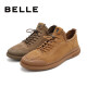 Belle nubuck leather men's casual work shoes shopping mall same style outdoor style casual shoes 6ZF01CM0 khaki 42