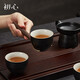 Chuxin Black Sandalwood Tea Ceremony Six Gentlemen Tea Set Accessories Set Pu'er Tea Needle Tea Knife Tea Clamp Tea Spoon Tea Brush Kung Fu Tea Accessories Six Gentlemen Tea Ceremony - Black Sandalwood