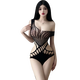 Cupidcat sexy sexy ropa interior sexy mujeres de malla de pantimedias estándar abiertas ropa x R1421 negra