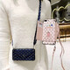 Afapu Trendy Brand Tarn-In Coin Willet Integrated Oppo Mobile Telephone Case de teléfonos móviles Trendy Star Internet Celebridades Creative Hearing Bag Women Leather Hard Pack Full Shell Coin Wallet-Blue Blue Star + Crossbody Lanyard Oppo Reno3/K7