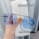 Zuo Sanfei's new Douyin Chen Weiting sunglasses for men, driving glasses, ultraviolet, Korean version, scumbag, handsome, fashionable, domineering sunglasses, bright black gold, ocean blue, high cost performance, sunglasses + mirror bag + mirror cloth