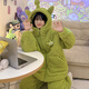 Hong Kong Lian Ya dessin animé mignon pyjama pour femmes trois couches matelassé automne et hiver velours corail flanelle à capuche ensemble de vêtements de maison m matelassé #6624 Kurome plus coton et épaissi 2XL recommandation féminine 140-160Jin Jin est égal à 0,5 kg