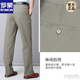 Pantalon décontracté pour hommes coton pur coton pur pour le printemps et l'été mince entrejambe en profondeur hauteur pantalon papa pantalon d'âge moyen et âgé du printemps et d'été gris clair 6626-5 style mince 36