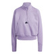 Adidas 2024 Spring and Automne Femme's New Half Halping Zipper Playlover Pull Lavender IS3899 M