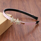 Children's hairbands little star hair accessories girls hairpins with toothed anti-slip headbands student headbands simple and cute beige