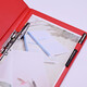 BailLiven Contrat Clip A4 Red Pu Leather Business Office Office Clip Clip de panne