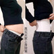 Jemanli Brasas altas de la cintura alta para mujeres 2 paquetes sin marcas después de la entrega Apretando las nalgas de elevación del vientre para el estilo delgado de verano 2 paquetes (piel elegante + negro clásico) Tamaño XL (111-130Jin [Jin equivale a 0.5 kg])