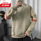 Bejirong sweatshirt men's Hong Kong style trendy loose long-sleeved T-shirt men's youth fashion contrasting color round neck bottoming shirt men's 15F198100147 bean green XL