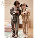 Gukoo Pajamas Couple Winter Snoopy Joint New Jade Fox Velvet Warm Men's Home Clothing Set D Wood Color Suit XS