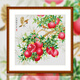 Spring Cross Stitch New Style File broderie Small Style Pomegranate Pomegranate Pomegranate Living Room Study DIY Embroidé à la main New Chinese Style Paindre de Coton écologique Coton à trois brins [6623 Granchette de grenade Page de grenade]