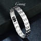 GsunG platinum bracelet men's model PT950 fully solid glossy watch chain platinum bracelet men's solid fashion handmade custom-made products contact customer service