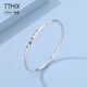 TTMIX genuine pt950 platinum bracelet women's platinum bracelet round light luxury platinum bracelet birthday gift 58mm weight 9.89g thick 2.9mm