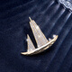 Qlady men's fashion brand brooch sailing brooch lapel pin suit corsage high-end women's accessories birthday company gift