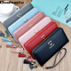 Daohuatu neuer Brieftasche für Frauen Langer koreanischer Mode Handheld Hand Halting Coin Brieftasche Reißverschluss Multifunktionales Mobiltelefonbeutel Long Blau