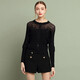 Pipi Dog New Summer Three-dimensional Relief Machine Embroidered Hollow Beaded Knitted Jacket Women's Cardigan 701 Black L (165)
