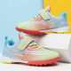 Hongxing Tong Ke Chaussures de course Marque Code cassé pour les femmes de football pour enfants Nails cassés TF Girls 'Training Chaussures Pink non glip 1098 Nails écrasés blancs 30