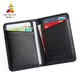Tarjeta de espantapájaros Bolsa de cuero genuino para hombres Mini Mini Small Card Bag Suptor de tarjetas de presentación Simple Licencia de conducir Caso de cuero Totador de tarjeta portátil Negro (Mini Style 6 Ranuras de tarjetas)