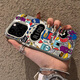 Du Fanna trendy brand graffiti magnetic suction suitable for Apple 16 mobile phone case 14plus boys 13 creative iPhone 15 personality 11promax cartoon 12 couple anti-fall full package silicone black [magnetic suction case] RlC trendy brand graffiti iPhone 16 Pro Max