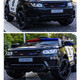 No play, children's electric car, police car, battery car, can be seated, remote control, self-driving toy car, children's day birthday gift, four-wheel drive black-flagship + leather seat soft tire