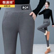 Hengyuanxiang lambswool leggings high waist for women in autumn and winter, thickened velvet, warm, pockets, outer wear, large style 200Jin Jin equals 0.5kg pencil pants, lambskin gray thickened 2XL 120-135Jin Jin equals 0.5kg
