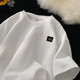 SHANNU short-sleeved T-shirt for men's summer fashion brand American cool top loose casual student couple half-sleeved T-shirt 701 black XL [This model is too large, it is recommended to be 135-160 Jin [Jin equals 0.5 kg]]