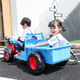 Watch Baby Children's Electric Car Tractor Children's Toy Car 2-10 Years Old Can Seat Extra Large Four-Wheel Baby Stroller Walk-behind Dual Drive 12V Battery