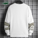 CARTELO crocodile sweatshirt men's trendy 2022 autumn and winter Korean style student youth trendy top cartoon versatile casual T-shirt white L