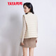 YAYA Vest Women's Light Down Jacket Autumn and Winter Slim Fit Warm Vest Vest Women's Versatile Inner Top Women's K Beige L