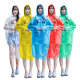 JOYTOUR disposable raincoat adult protective raincoat men and women long hooded translucent fashion raincoat transparent color