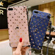 Afapu Trendy Brand Tarn-In Coin Willet Integrated Oppo Mobile Telephone Case de teléfonos móviles Trendy Star Internet Celebridades Creative Hearing Bag Women Leather Hard Pack Full Shell Coin Wallet-Blue Blue Star + Crossbody Lanyard Oppo Reno3/K7