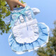 Pelomic Maid Parent-Kind-Outfit Haustierkatze Hunde Frühling und Sommerkleidung und Vorräte können gehängt werden und Traktionshund-Wanderröcke und mittelgroße Hund Rosa Maid Rock m kämpfen