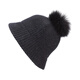Maria Gucci (MARJA KURKI) Warm Fisherman Hat Women's Rabbit Fur Ball Basin Hat Fashion Face Shaping Bucket Hat Whispering Softly 6MM471199 Black