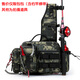 He Jian Gong Luya bag multifunctional waist bag shoulder bag crossbody bag fishing rod bag bait box fishing gear bag new black CP color (new luxury version)