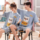 Jun junsui dimei Paar Pyjamas für Frauen im Sommer kurzärmelig Cartoon süße Baumwolle Sommer dünne Herren-Home-Kleidungsstücke mit kurzer Ärmel-Wx9923 Pikachu Frauen L (High 160-165 95-15jin [Jin gleich 0,5 kg]))
