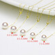 Jewelry Seawater Pearl Pendant Necklace Japanese Akoya Adjustable Pearl Necklace Pendant for Girlfriend 18K Gold Chain 7-7.5mm Japanese Akoya Perfect Round Seawater Pearl