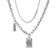 Cai Leiya thick chain stacked double-layered titanium steel necklace for men and women with the same fashion brand personality simple ins hip-hop cold style clavicle chain men's brand pendant versatile fashion student pendant jewelry silver