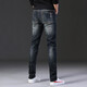 
Fashion brand ripped jeans men's elastic patch patch small feet pants Korean style slim jeans lacquered dot printed pencil pants new product 687 black 30 (2 feet 3)