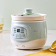 Bear electric stew pot for 1-2 people, small stew pot for cooking porridge, intelligent appointment timer, soup pot, stew pot, bird's nest stew pot, mini microcomputer BB porridge cooker, baby food supplement pot, intelligent appointment and no supervision, 1L white porcelain liner DDG-D10J2