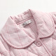 American Standard's new couple's three-layer quilted thermal pajamas for women winter all-cotton quilted padded clothes plaid can be worn outside home clothes for men Taro powder XL