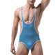 Men's underwear sexy jumpsuit ultra-thin translucent ice silk fitness wrestling shapewear fat bear plus size plus size white XL